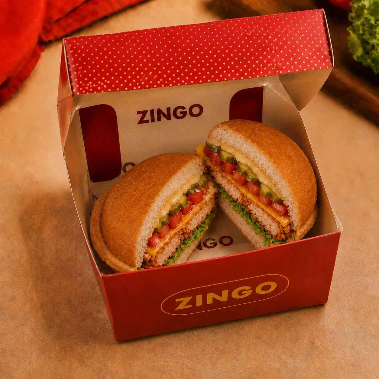Closed Crispy Chicken Burger