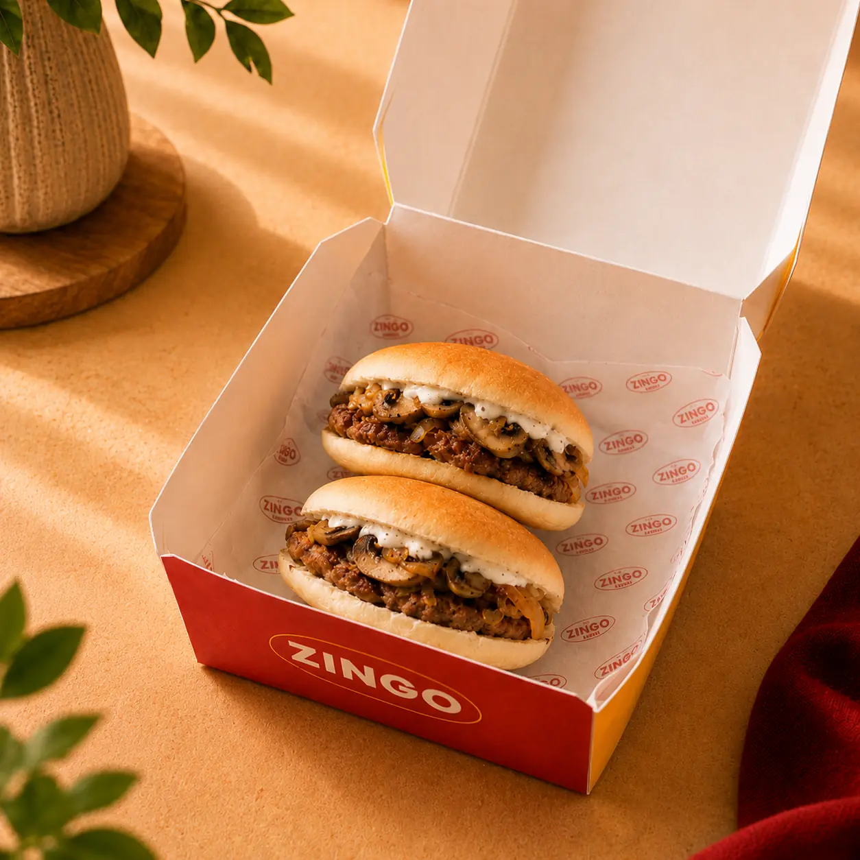 Twin Mushroom Burger (Local Beef)